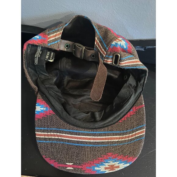 Obey Propaganda Retro Y2K Boho Asymmetrical Art Print Newsboy Ivy Cap Hat - Picture 6 of 8